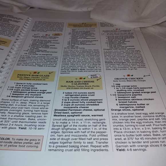 A Taste of the Country 8th Edition 1995 Lay Flat Ring Bound Recipes Used - Picture 7 of 8